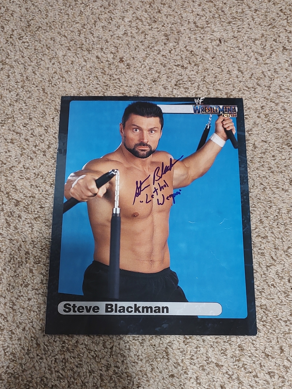 Wwe Steve Blackman Signed Magazine Pic